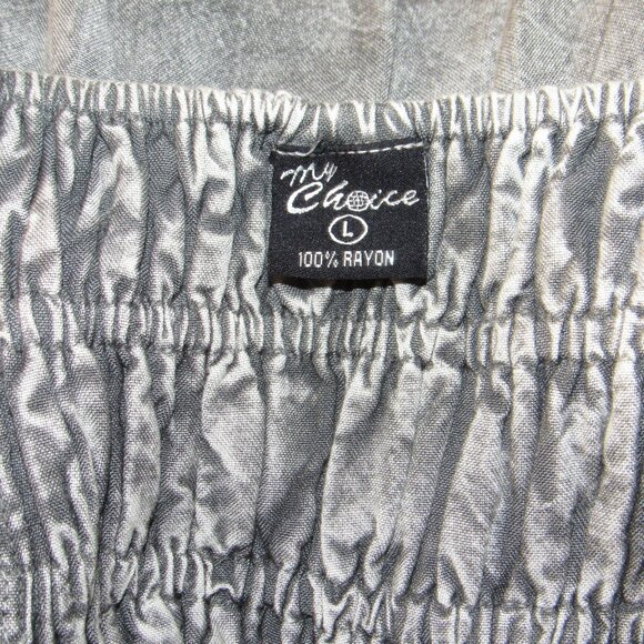 My Choice Handkerchief Hem Tunic Dress Y2K Boho Fairy Embroidered Festival sz L - Picture 3 of 4